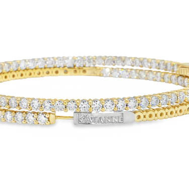 10K Solid Yellow Gold Womens Lab Diamond Hoop Earrings 11.71 Ctw